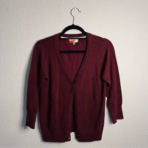 ModCloth Fervour 🆕 Women’s Maroon Cardigan Great for Indoors During Winter